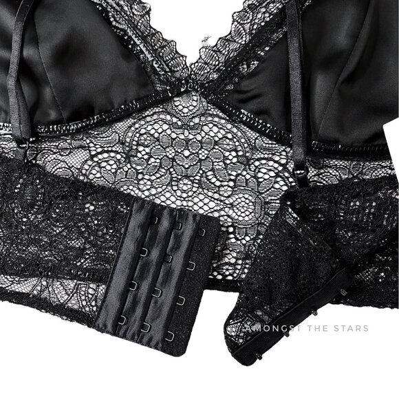 Night Night by Jonathan Simkhai Black Lace Power Bralette Bra - Picture 7 of 7